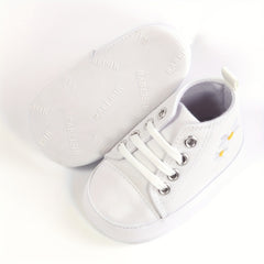 Daisy Embroidered Baby Girl Sneakers Lightweight Non Slip Shoes