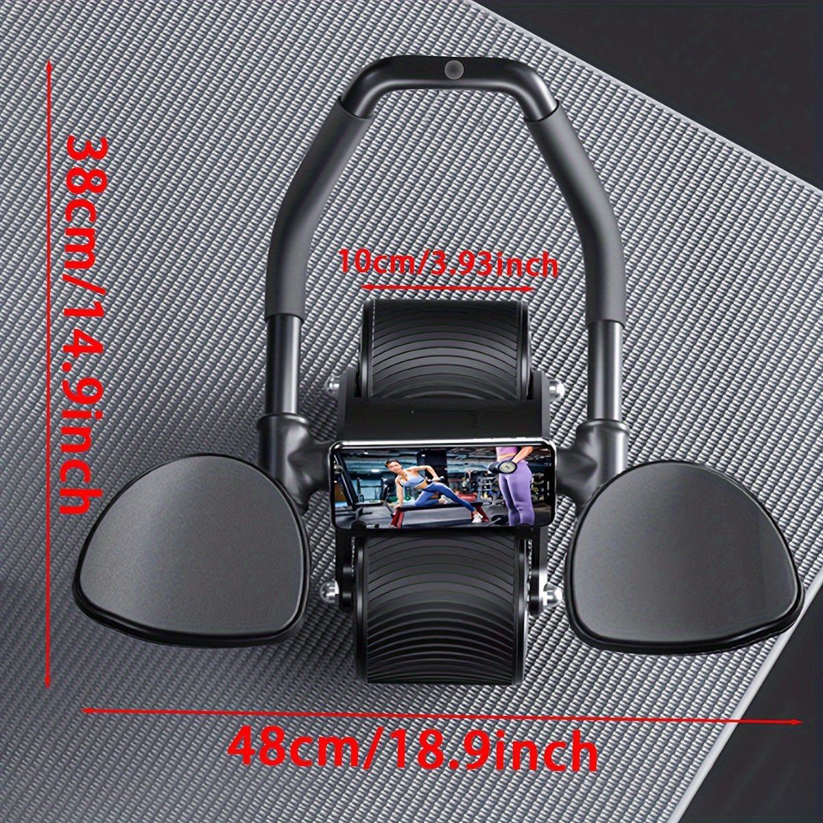 Auto Rebound Fitness Roller Wheel Abdominal Exercise with Elbow Pads