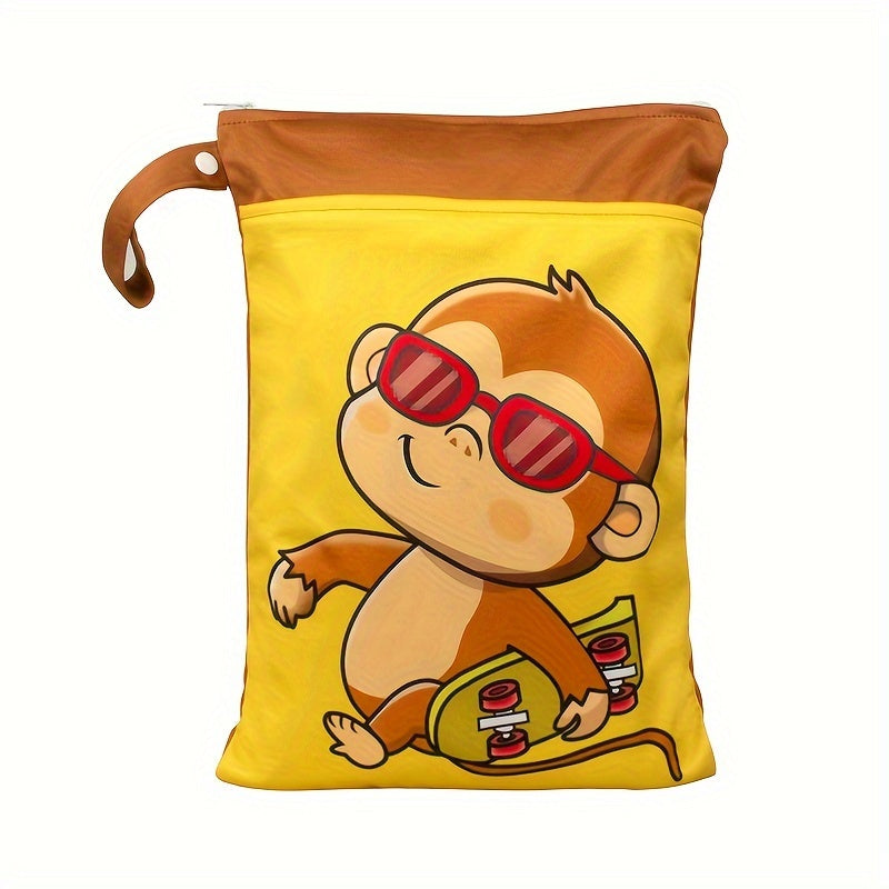 Wet Clothes Bag Diaper Nappy Animal Printed Beach Makeup Bag