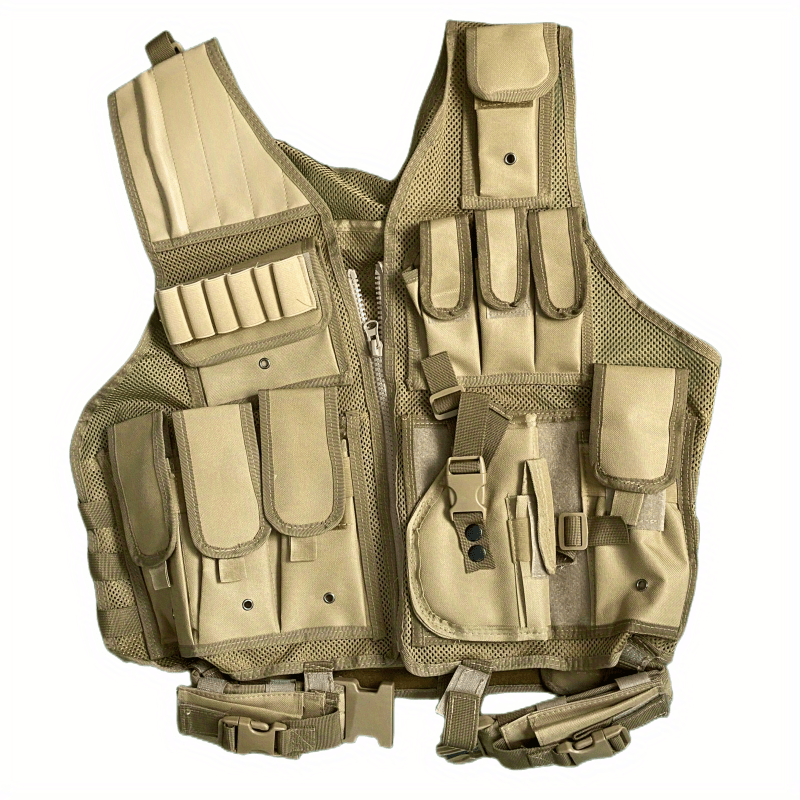 Camouflage Tactical Vest Wear-resistant Nylon for Outdoor Survival