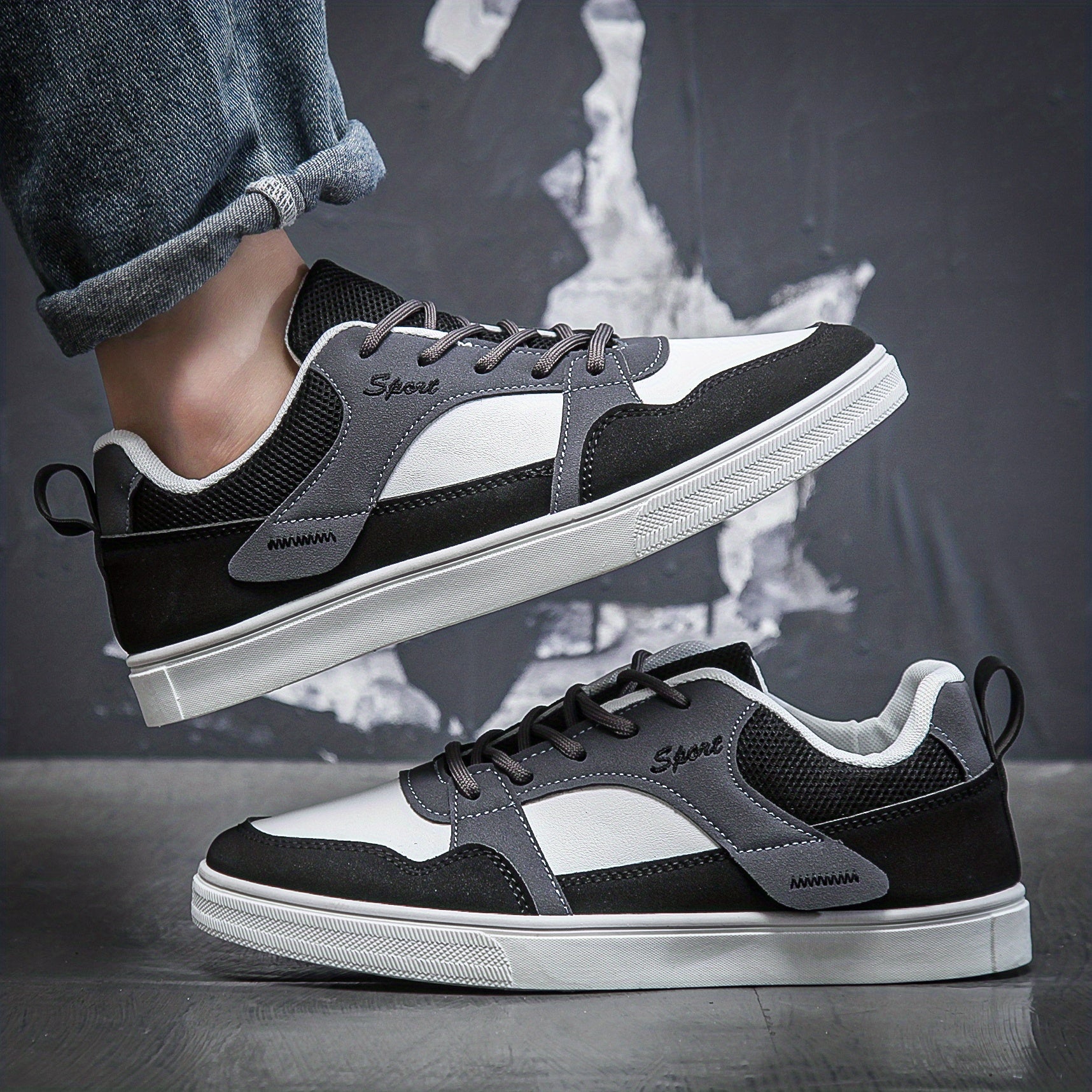 Men's Slip Resistant Lace Up Skate Shoes