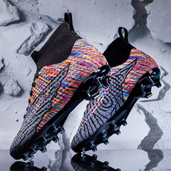 Kid's Outdoor Striped Soccer Cleats Anti Skid Shoes for Training