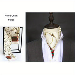 Men's British Retro Suit Shirt Twill Scarf Double layer Business Scarf