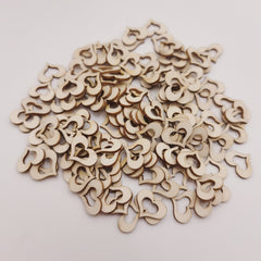 100/200pcs Natural Love Hearts Cutouts DIY Wedding Table Confetti