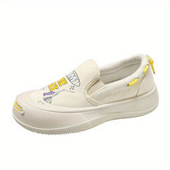 Graffiti Slip On Boat Shoes Casual Loafers Outdoor Canvas Sneakers