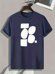 Geometric Pattern Print Men's Sports T-shirt