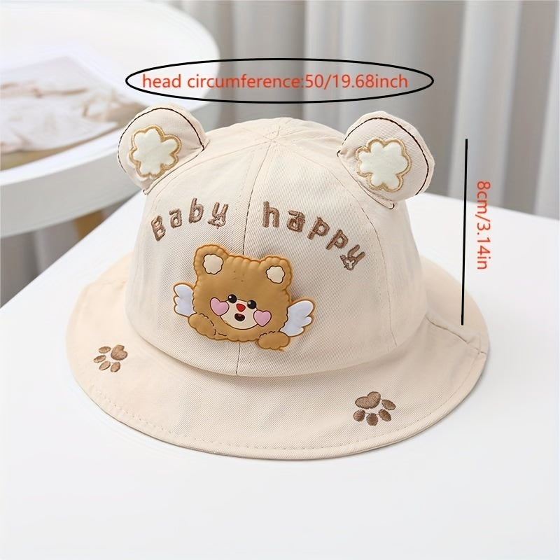 Kids Cartoon Bear Sunshade Bucket Hat
