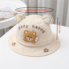 Kids Cartoon Bear Sunshade Bucket Hat