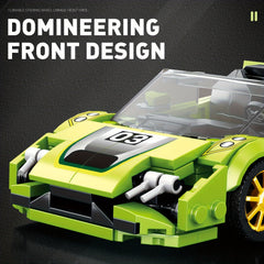 Reobrix NO 806 Green Racing Car Set Building Blocks Toy