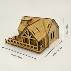 Wooden 3D Puzzle Building Blocks La Ferme DIY Model Kit Brain Teaser Puzzles