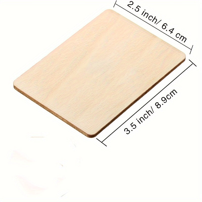 36pcs Blank Wood Squares for DIY Arts Craft Project Decoration 6.35 X 8.89 Cm