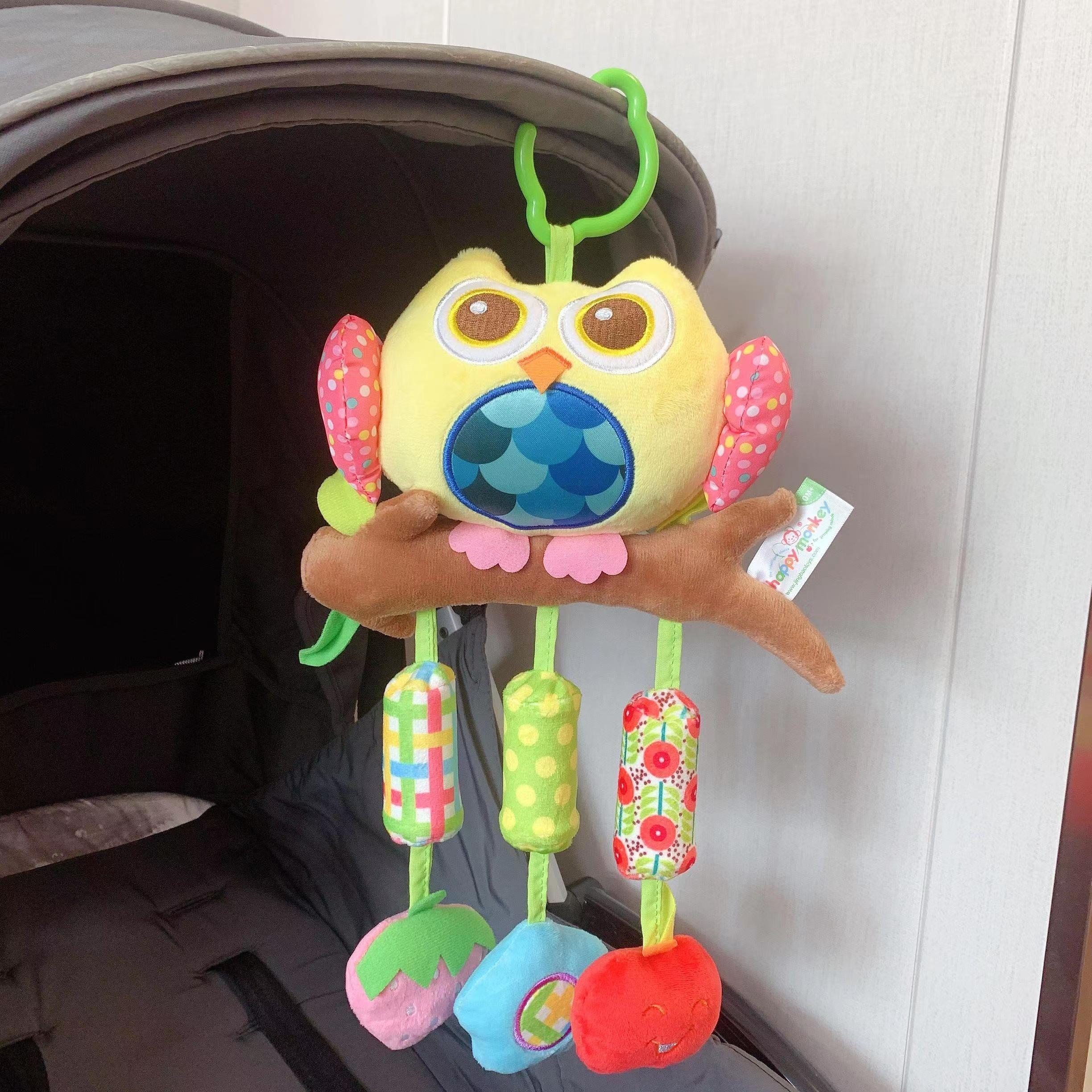 Baby Hanging Rattle Toy - Owl Design