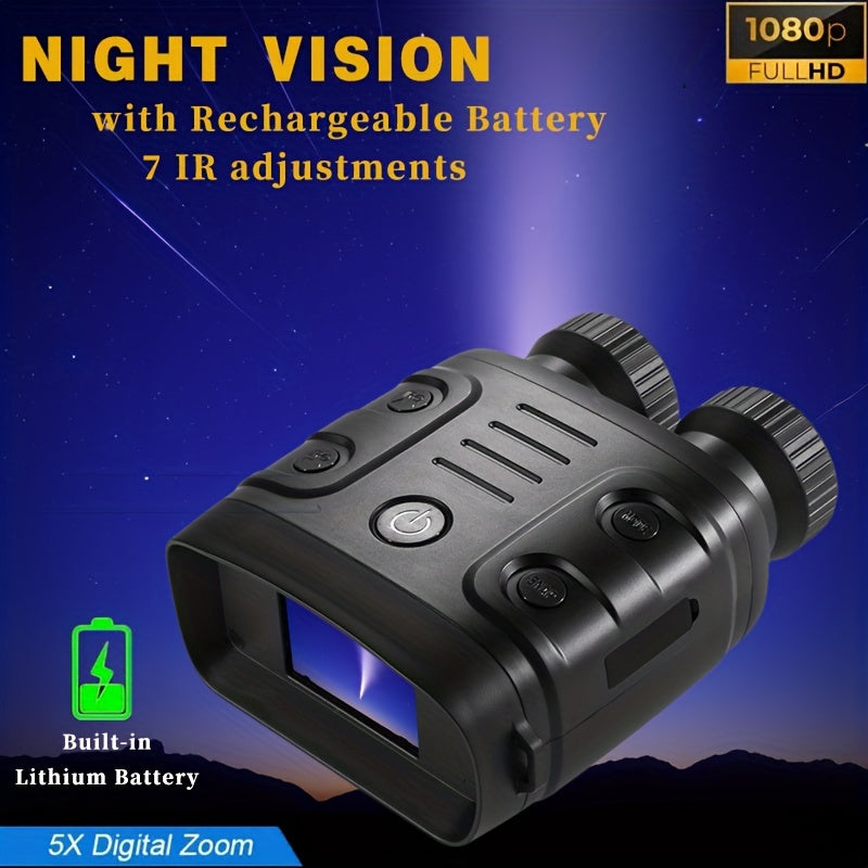 Night Vision Binoculars 1080P 5X Zoom Long Distance Infrared Obs