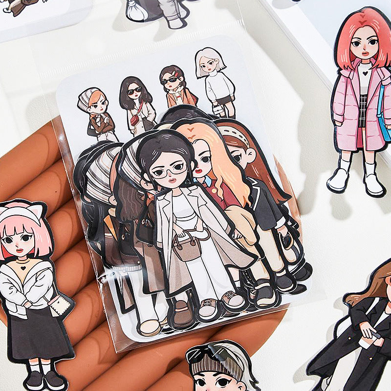 20pcs Fashion Outfits Stickers Scrapbooking Water Bottles Laptop DIY Decoration