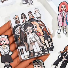 20pcs Fashion Outfits Stickers Scrapbooking Water Bottles Laptop DIY Decoration
