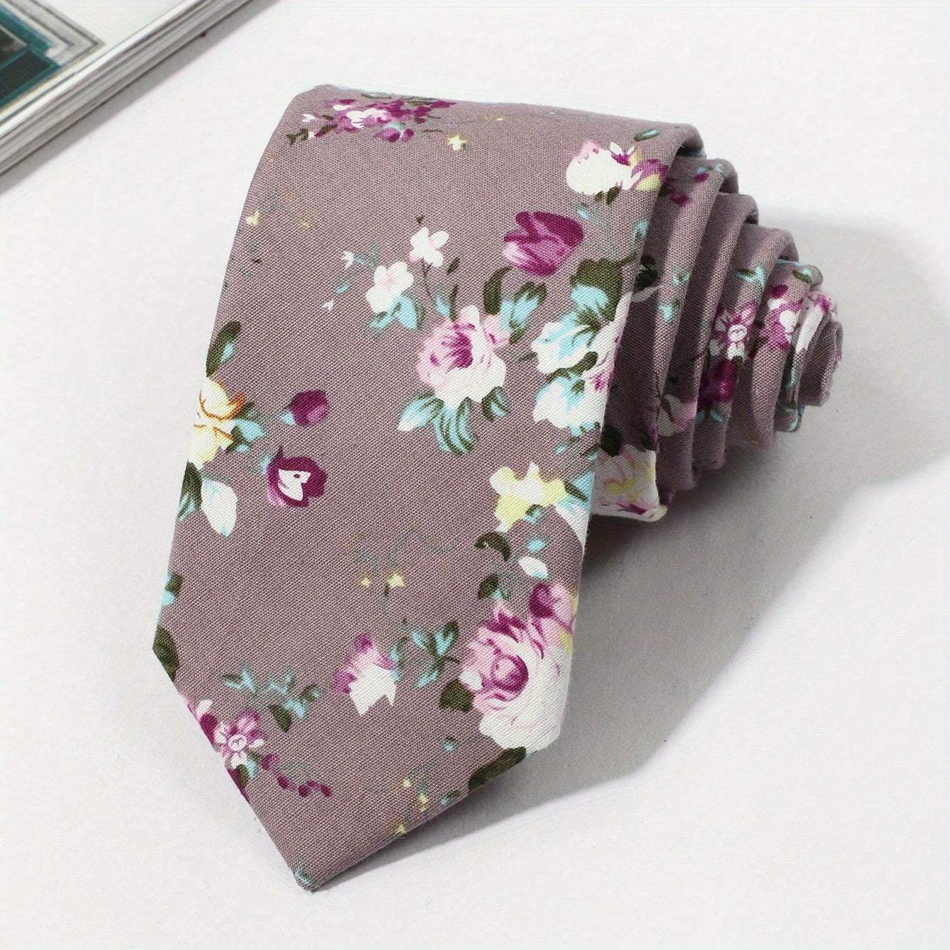 Men's Floral Print Pattern Party Style Tie