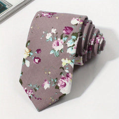 Men's Floral Print Pattern Party Style Tie