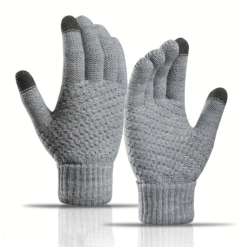 Kids Winter Touch Screen Thick Knitted Gloves
