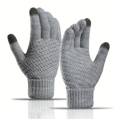 Kids Winter Touch Screen Thick Knitted Gloves