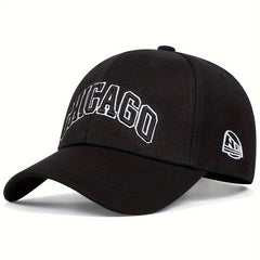 Men's CHICAGO Embroidered Baseball Cap Outdoor Adjustable Sun Hat