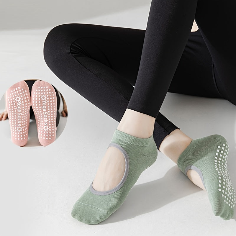 Women's Backless Yoga Socks Non slip Sports Socks With Extra Grips