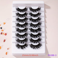 8 Pairs 25mm Cat Eye Faux Mink Lashes 9D Wispy Dramatic Thick Volume Makeup Tool