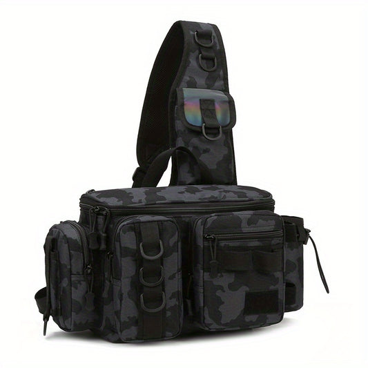 Fishing Backpack Tackle Sling Bag with Rod Holder