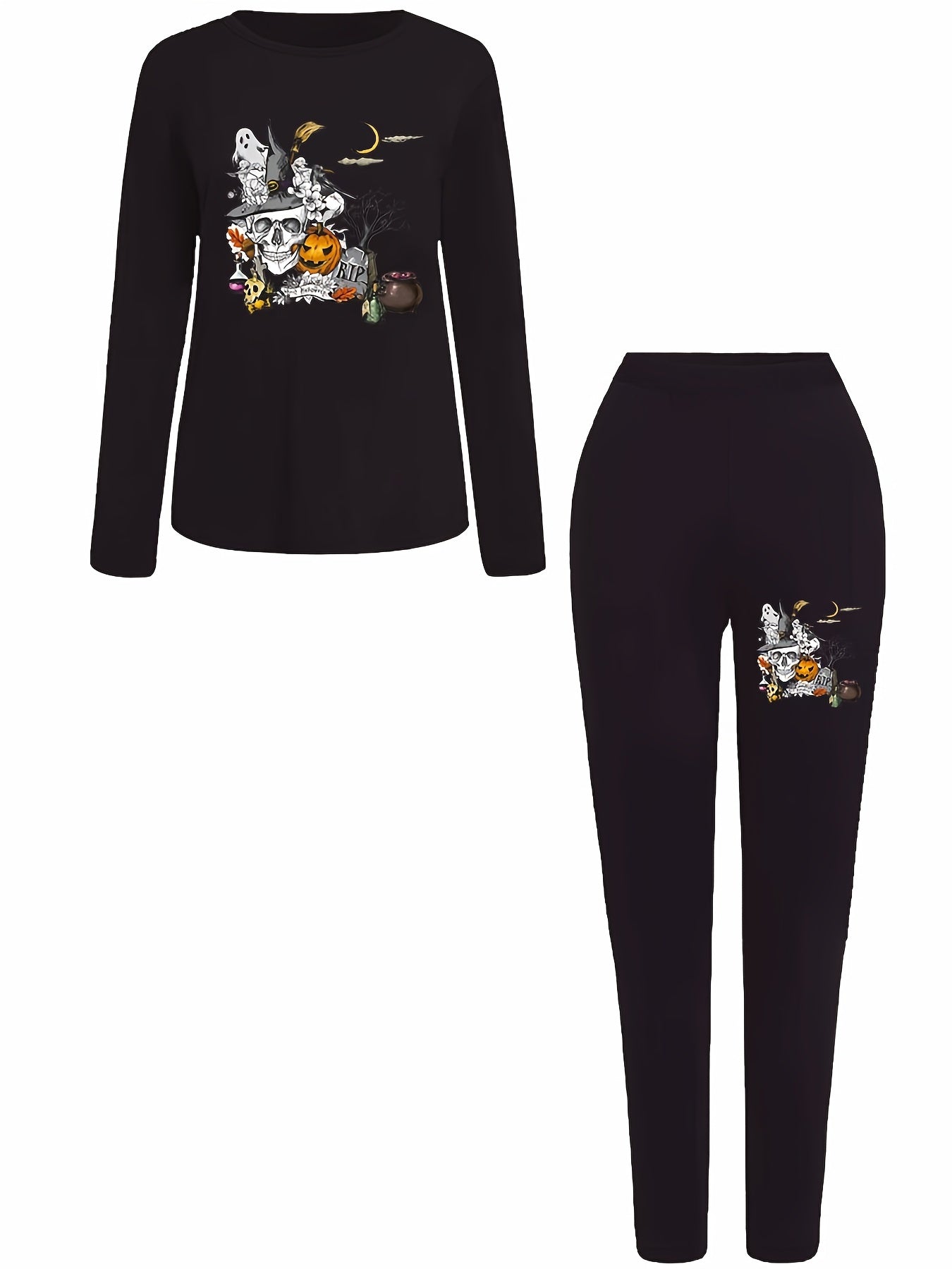 Halloween Matching Set Long Sleeve T-shirt & Leggings