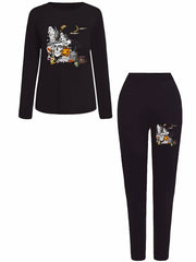 Halloween Matching Set Long Sleeve T-shirt & Leggings