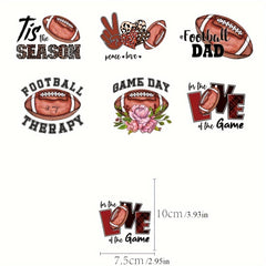 6pcs Football Ornaments For Football Coach Gift School Football Team Ornament