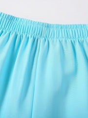 Boys Gradient Coconut Tree Graphic Casual Shorts