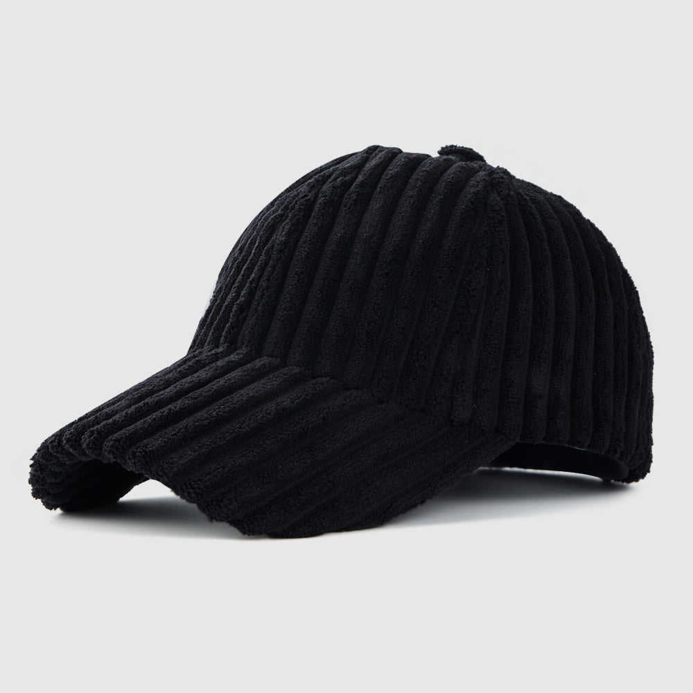 Casual Striped Teddy Thermal Baseball Cap