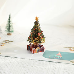 3D Pop Up Card Colorful Christmas Tree Merry Christmas Greeting Card