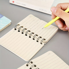 2pcs Mini Spiral Notebooks 80 Sheets 10.41x7.87cm