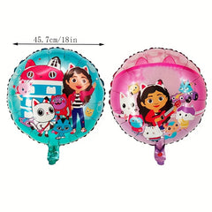 Doll House Birthday Theme Balloon Set with Party Scene Decor