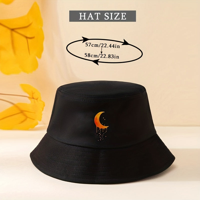 Moon Printed Bucket Hat for Men