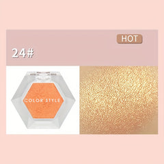 Monochrome Eyeshadow Powder Compact Halloween Makeup Brown Orange Coral Tone