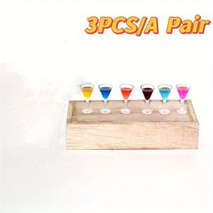 3pcs Doll House Accessories Food Play DIY Scene Model Cocktail Toy