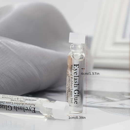 False Eyelashes Glue 2ml Mini Flat Tube Transparent Waterproof Latex Antifreeze