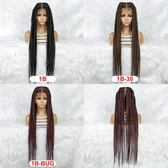 Full Lace Fiber Braid Wigs Long Box Braid Wig Synthetic Fiber Lace Front