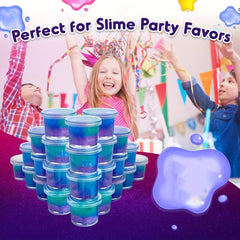 Mini Galaxy Slime 30pcs Mermaid Slime Party Favors Soft Sludge Toy