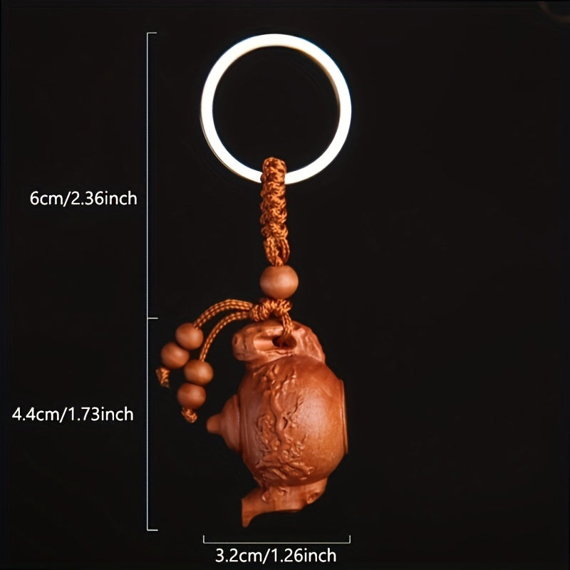 Plum Teapot Pendant Keychain 3D Car Key Chain Decoration