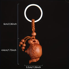 Plum Teapot Pendant Keychain 3D Car Key Chain Decoration