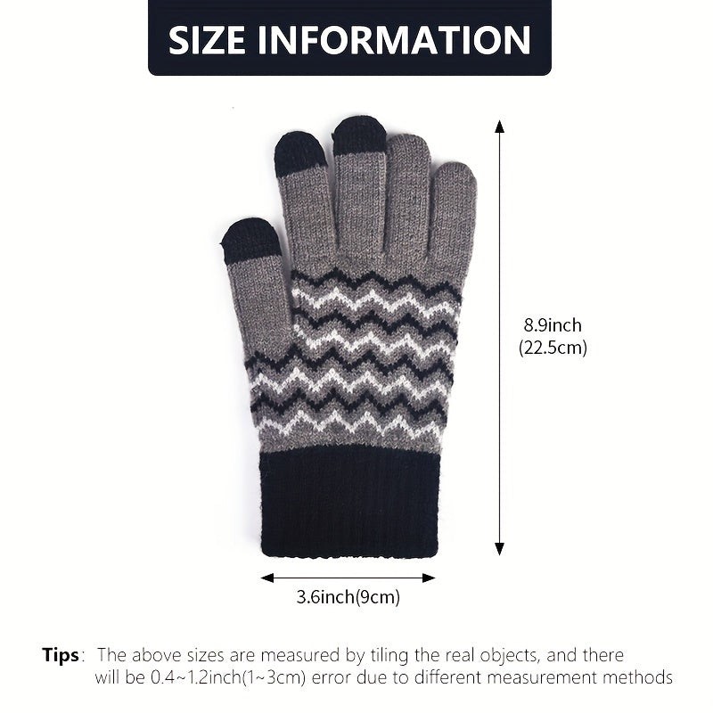 TEWTAG Knitted Gloves Winter Warm Touch Screen Non slip Coldproof Gloves
