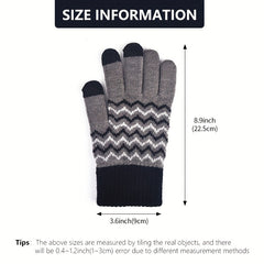 TEWTAG Knitted Gloves Winter Warm Touch Screen Non slip Coldproof Gloves