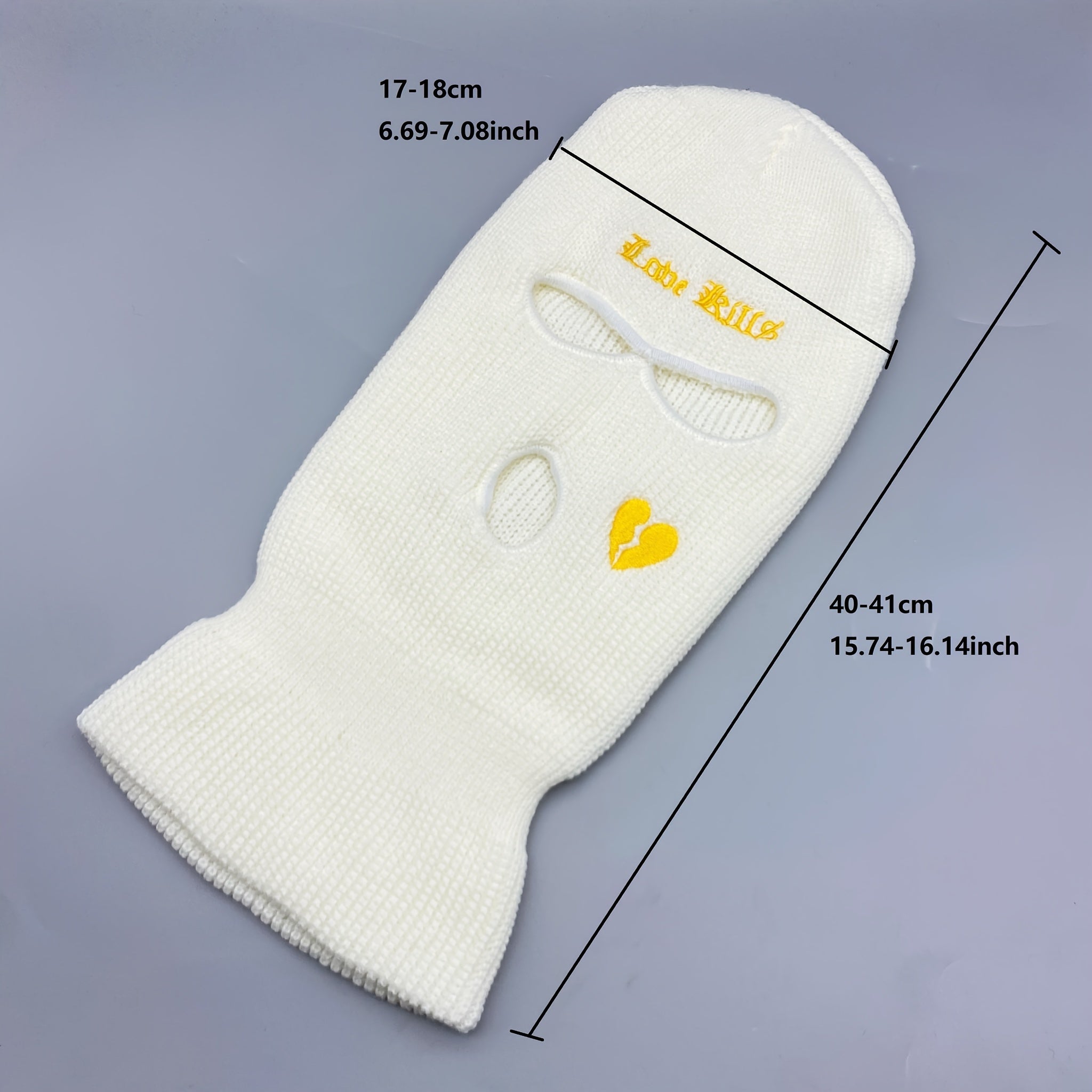 Y2K Gothic Letter Ski Mask Hip Hop Knit Hat
