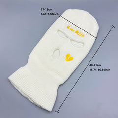 Y2K Gothic Letter Ski Mask Hip Hop Knit Hat