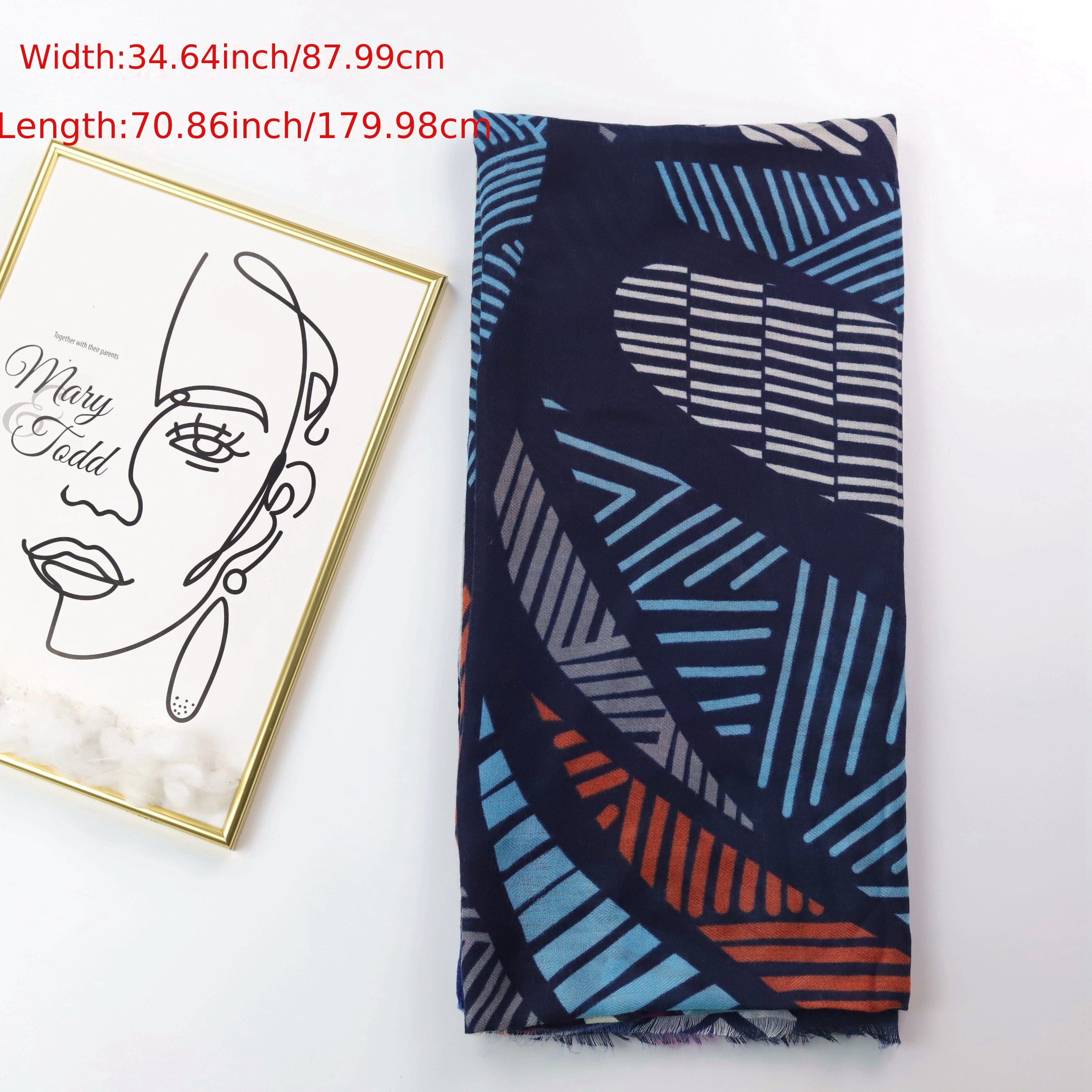 Boho Floral Print Tassel Scarf Block Shawl Casual Windproof Head Wrap