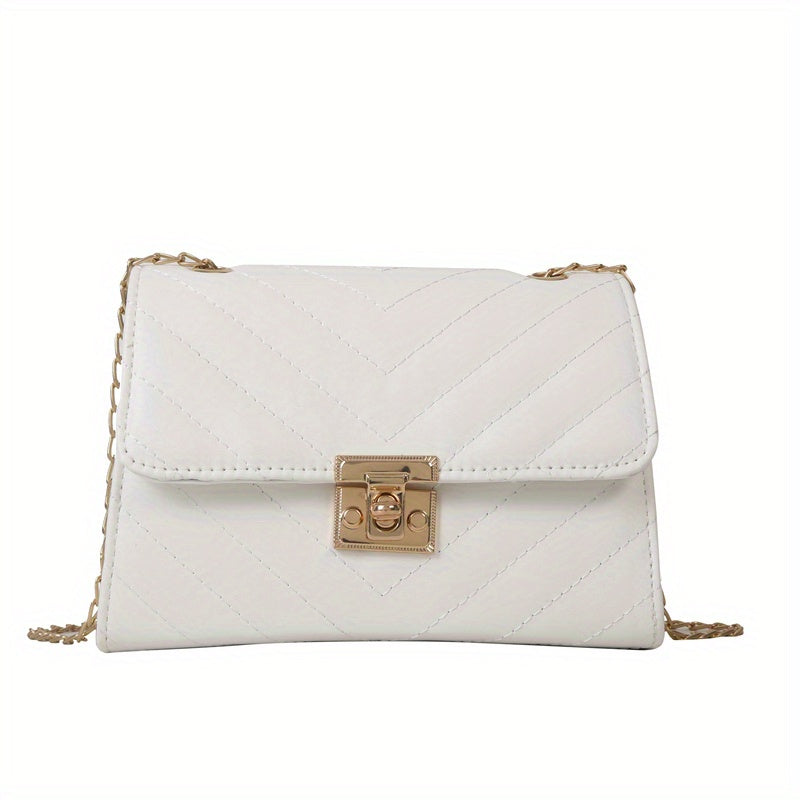 Classic Quilted Shoulder Bag Turn Lock Chain All Match Bag