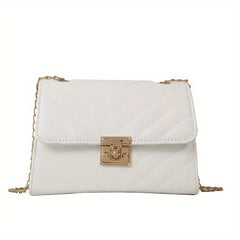 Classic Quilted Shoulder Bag Turn Lock Chain All Match Bag